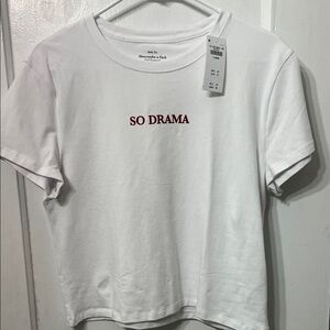 Abercrombie White baby  T-Shirt. XL tag but fits more like M.